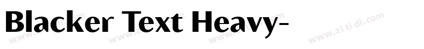 Blacker Text Heavy字体转换